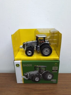 1/32 Ertl John Deere 8400R Silver Tractor 100 Year Anniversary Special Edition - Image 1 of 3