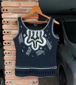 Hiroko Koshino Trunk Japan Sweater Tank Top Sz 38 - Picture 1 of 19