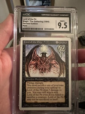 MTG Magic Revised Lord of the Pit CGC 9.5 Graded Low Pop - Image 1 of 4