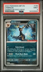 2023 Pokemon Obsidian Flames Gamestop Exclusive Umbreon #130/197 PSA 9 - Picture 1 of 2