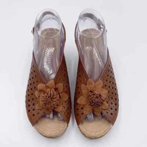 Patrizia By Spring Step Ollevo Sandals Camel Brown Open Toe Shoes Womens 9, EU40 - Picture 1 of 7