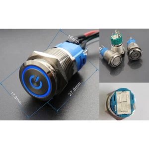 PC Host Start Power SW Button Switch Computer Reset SW Button Switch With Ca Su - Afbeelding 1 van 20