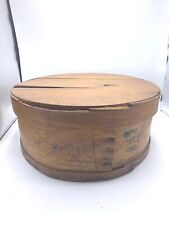 ANTIQUE PRIMITIVE BENTWOOD CHEESE BOX- BANDED SHAKER  16" X 7"