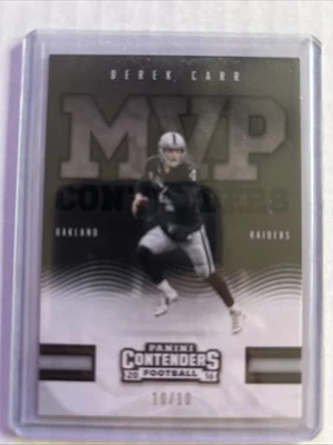 2016 Panini Contenders MVP Contenders Derek Carr #5 Black /10 - Image 1 of 2