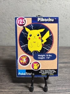 Pikachu 1999 Original 151 Pokemon Burger King PokeTrivia Trading Card #25-NM! - Picture 1 of 8