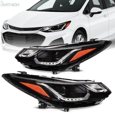 Conjunto de faros para Chevy Cruze 2016-2019 con LED DRL Foto 1 de 4