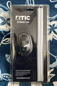 RTIC Water Bottle Lid with 2 Straws #1124 26oz, 20oz, 16oz BRAND NEW SEALED - Picture 1 of 4