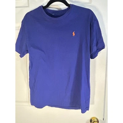 Camiseta Ralph Lauren Para Hombres Púrpura Cuello Redondo Naranja Logo Poni Manga Corta Talla L Foto 1 de 4