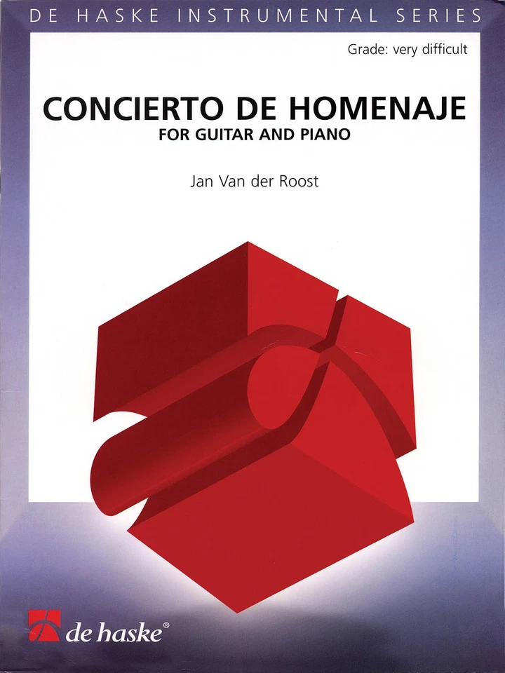 Jan Van der Roost Concierto De Homenaje Guitar & Piano Advanced Sheet Music Book - Image 1 of 1