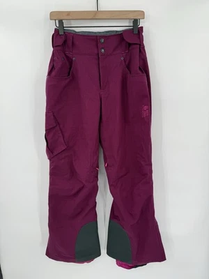 Pantalones de esquí de nieve Mountain Hardwear para mujer medianos púrpura seco Q térmico Q Recco Foto 1 de 4