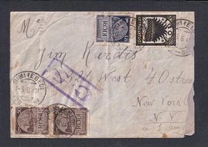 ITALIA RODAS 1941 VARIOS NÚMEROS EN PORTADA CENSURADA SIMI A NUEVA YORK EE. UU. - Imagen 1 de 2