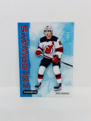 2024-25 UD Synergy JACK HUGHES Colorways Clear Red /99 New Jersey Devils #L-86 - Image 1 of 2