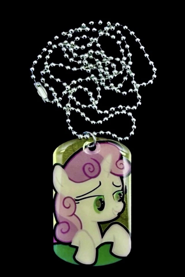 My Little Pony Sweetie Belle #12 Series 2 Dog Tag Necklace Hasbro 2015 NEW - Image 1 of 1