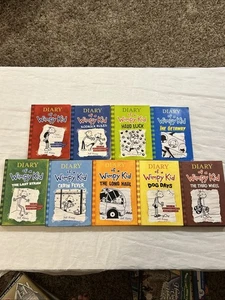 Lot of 9 Diary of a Wimpy Kid books. 5 Hardcover And 4 Paperback. - Picture 1 of 20