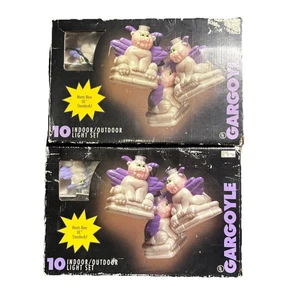NOS Gargoyle Blow Mold Indoor/Outdoor Light Set (2) Boxes Works 1998 - Picture 1 of 10
