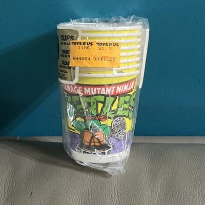 Vtg TMNT Teenage Mutant Ninja Turtles Party Supply Cups Sealed Lot Of 8 - Image 1 of 2