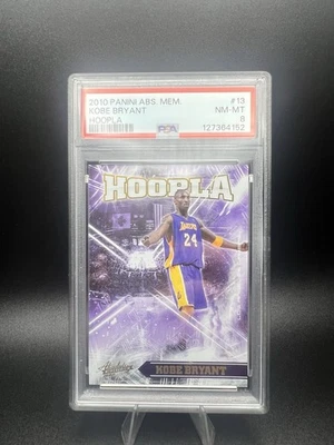 2010 PANINI ABSOLUTE MEMORABILIA HOOPLA 13 KOBE BRYANT /399 PSA 8 - Image 1 of 2