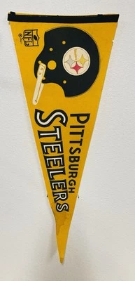 Rare Vintage 1967 Pittsburgh Steelers NFL AFL One Bar Football Flag Pennant - Imagem 1 de 4
