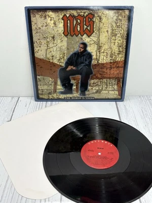 Nas  The World Is Yours  12" Single Vinyl Qtip Remix Sony Music (778) - Image 1 of 4