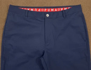 PUMA Mens Navy Blue Tailored Jackpot Performance Golf Pants 36x28 (Tag 36x30) - Picture 1 of 9