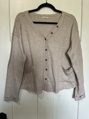 Cárdigan beige tostado exuberante talla S abotonado usado en excelente estado ligero para mujer informal otoño Foto 1 de 4