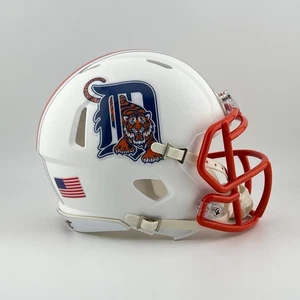 Detroit Tigers CUSTOM Matte White - 1994-2005 Throwback Mini Football Helmet - Picture 1 of 4