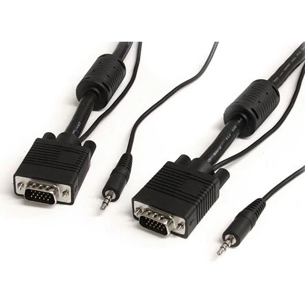 StarTech MXTHQMM10MA 10m Coax High Res Monitor VGA Cable With Audio HD15 M/M - Image 1 of 1