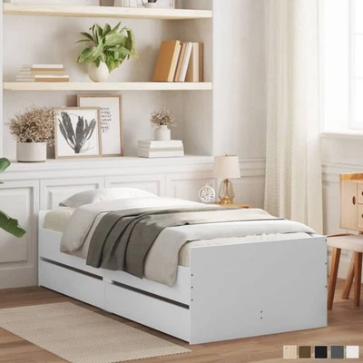 Bettgestell mit Schubladen Holzbett Bett Bettrahmen Einzelbett Gästebett Ehebett - Bild 1 von 4