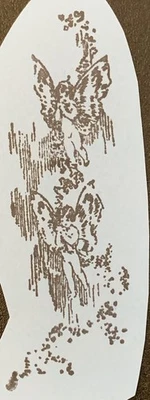 Rubber Stamp Vintage Illustration Two Fairies Unmounted  - Image 1 of 2