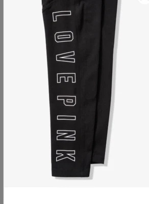 Leggings Victoria's Secret ROSA Algodón Bloques de Color Negro Leopardo Pequeños SELLADOS Foto 1 de 4