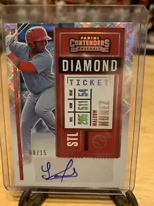 2020 Malcom Numez Diamond Ticket Auto Cardinals 08/15 Rookie Rc Contenders - Picture 1 of 2