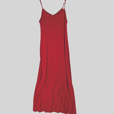 Maxi Vestido Faded Glory Mujer Talla XL Rojo Correa de Espagueti Forrado Fiesta Atemporal Foto 1 de 4
