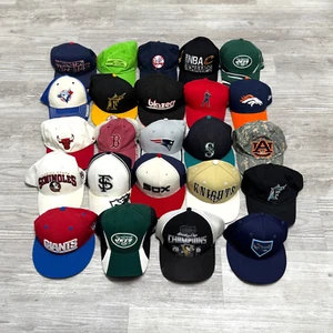 Lote de 24 sombreros deportivos modernos vintage restauración MLB NBA NFL universidad ajustados a presión - Imagen 1 de 11
