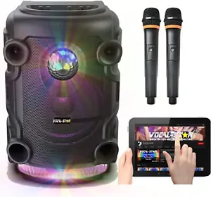 Vocal-Star VS-PPA Portable Bluetooth Karaoke Speaker 300w, 2 Mics Disco Lights - Picture 1 of 12