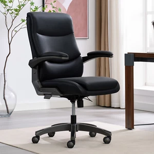 La-Z-Boy Manager Office Chair with Adjustable Recline & Flip-Up Armrest, Black - Picture 1 of 14
