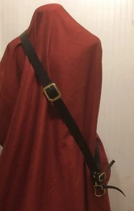 1.5" width Top Quality Leather Baldric - loop or buckle  - SCA Pirate SCA LARP  - Picture 1 of 13