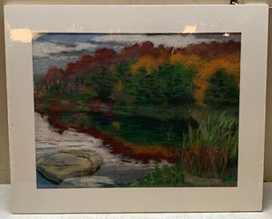 Pintura pastel Harriet Russell Maccurdy 1955 ""Otoño, bahía georgiana, Canadá - Imagen 1 de 7
