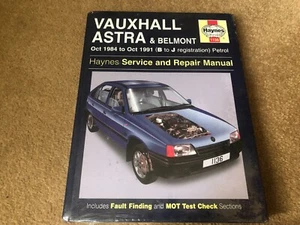 VAUXHALL ASTRA BELMONT 1984 - 1991 petrol HAYNES manual 1136 NEW SEALED - Picture 1 of 2