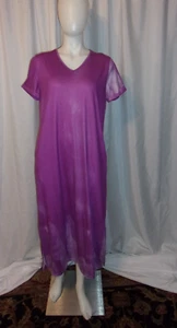 Vestido midi MISSLOOK púrpura tie-dye calce relajado con bolsillos TALLA M - Imagen 1 de 5