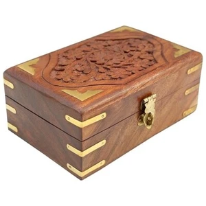 Portagioie in legno fatto a mano per donna organizer gioielli articoli regalo - Foto 1 di 4