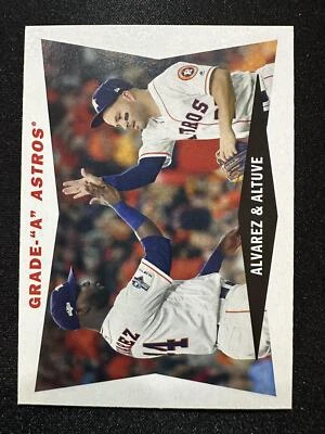 2020 Topps Archives Yordan Alvarez Jose Altuve 1960 Combo Cards Astros - Image 1 of 2