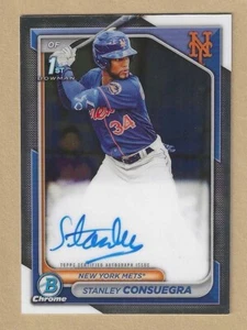 2024 1st Bowman Chrome Prospect STANLEY CONSUEGRA Auto #CPA-SC Mets RC - Picture 1 of 1