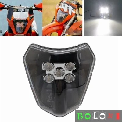 For KTM EXC XCF XC SX-F XC-W 125 250 300 350 450 530 Supermoto LED Headlight E8 — 第 1/4 张图片