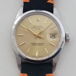 Mens Rolex Oyster Perpetual Date 1500 35mm Automatic 1970s Swiss Vintage RA495B - Picture 1 of 12