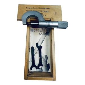 Vtg Fowler Tungsten Carbide Outside Micrometer Caliper 0-1" F riction  Thimble - Picture 1 of 10