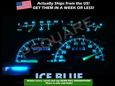 Gauge Cluster LED Dashboard Bulbs Ice Blue For Chevy GMC  92 94 C/K Truck  - Image 1 of 2