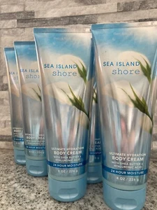 NEW Bath Body Works Sea Island Shore Body Cream 8 oz Sea Island Cotton - Picture 1 of 2