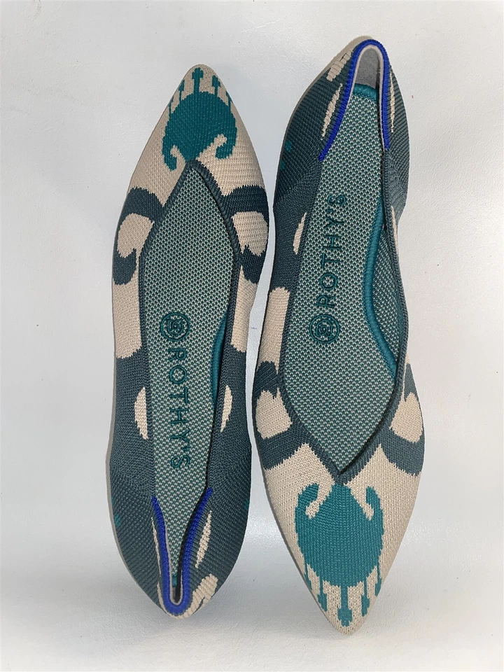 Rothy's Point Moroccan Green Women's Shoes Flats Loafers 8 New Limited - Image 1 of 1
