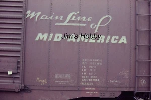Photo Slide:  Closeup - Mainline of Mid-America Boxcar - 1977 - Picture 1 of 1