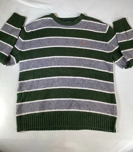 American Eagle Men’s Crewneck Sweater Wool Blend Sz M Rugby Color block Vintage - Picture 1 of 8